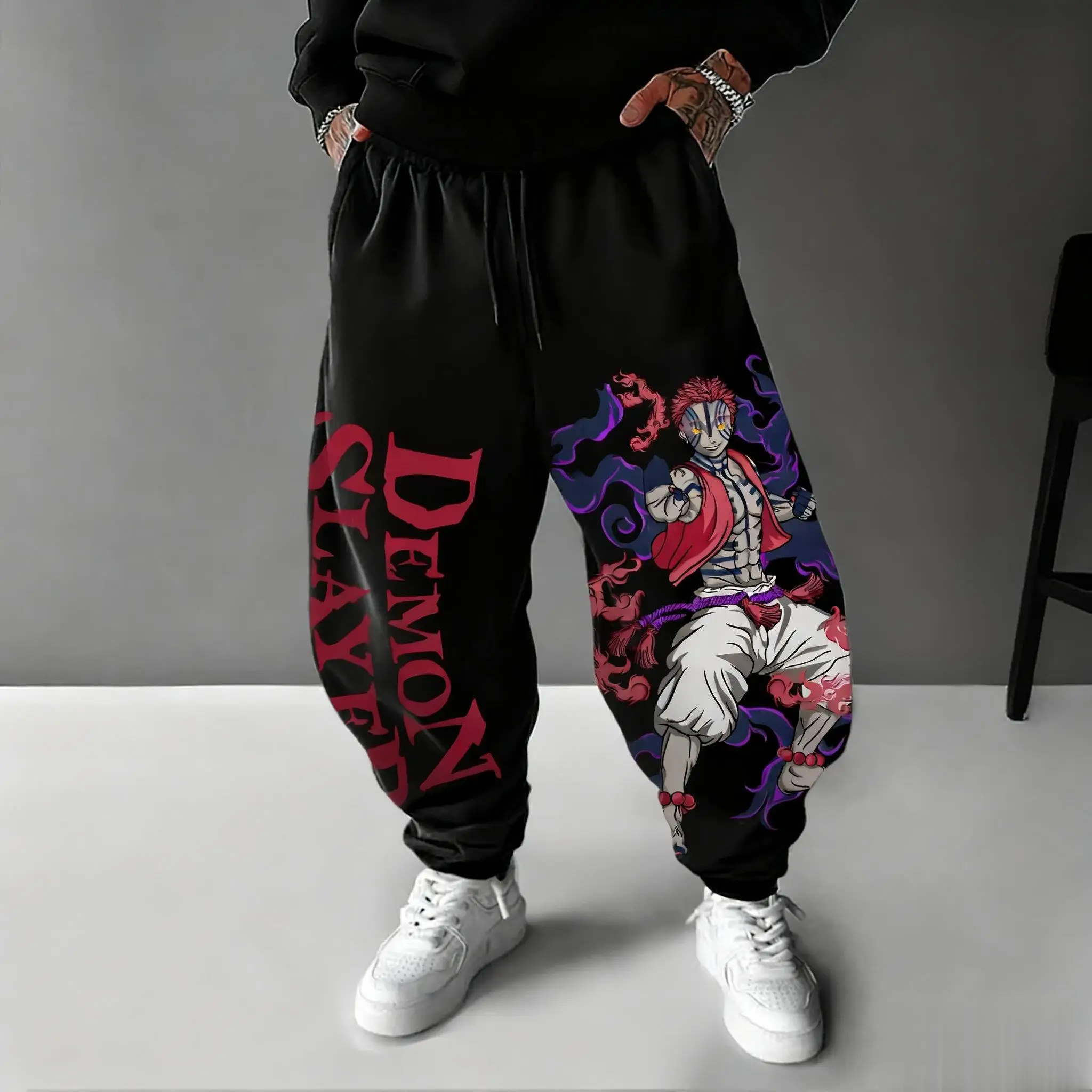 Y2K Winter Clothing - Pantalones de Anime Demon Slayer Akaza