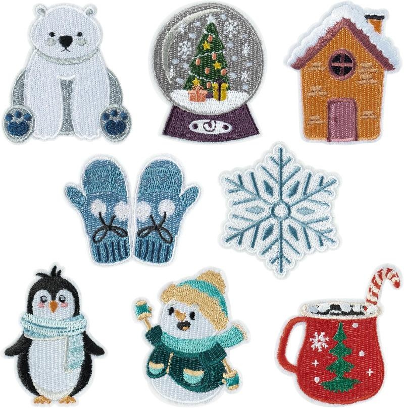 Winter Clothing Pictures - 8 Uds. Parches para planchar con