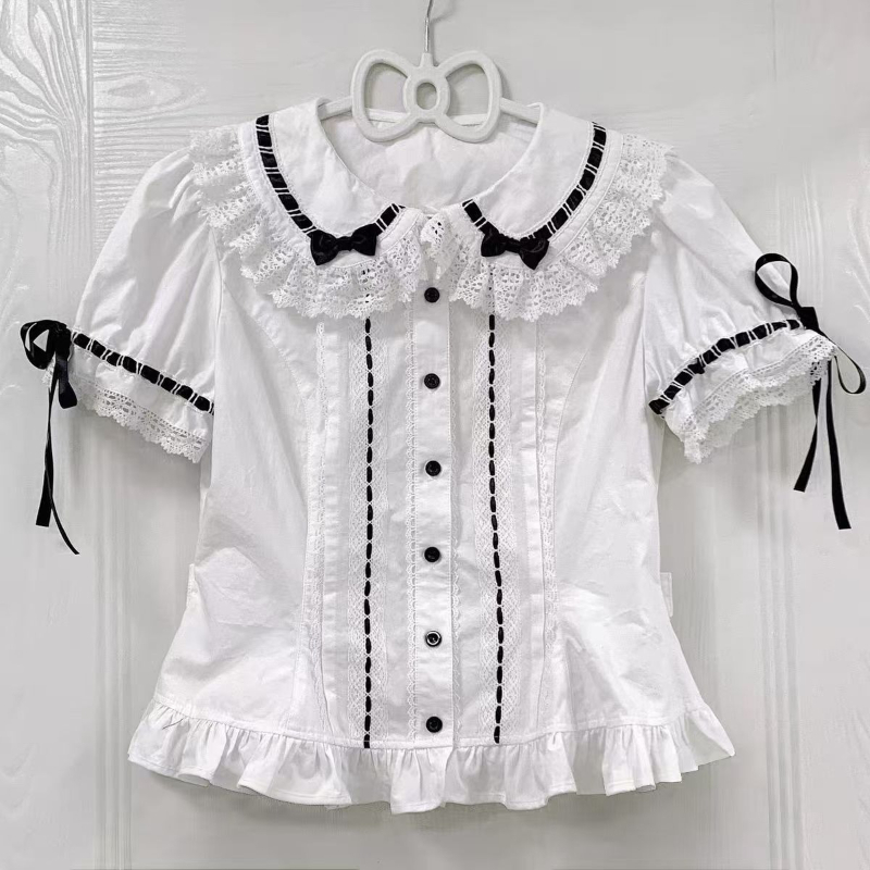 Y2K Winter Clothing - Camisa estilo Lolita japonesa Kawaii para
