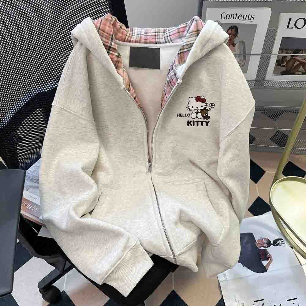 Y2K Winter Clothing - Sudadera con capucha de Hello Kitty
