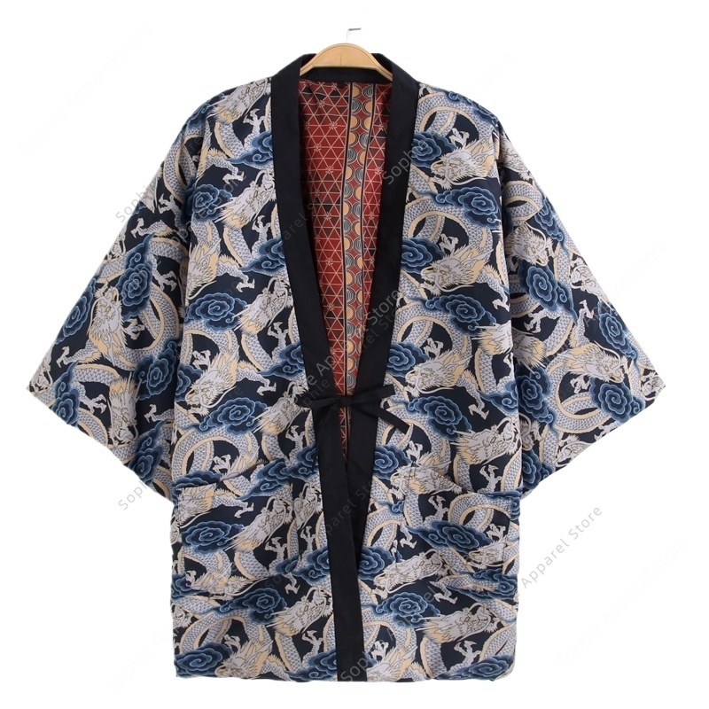 Traditional Winter Japanese Clothing - Otoño Invierno japonés dibujo de dragón