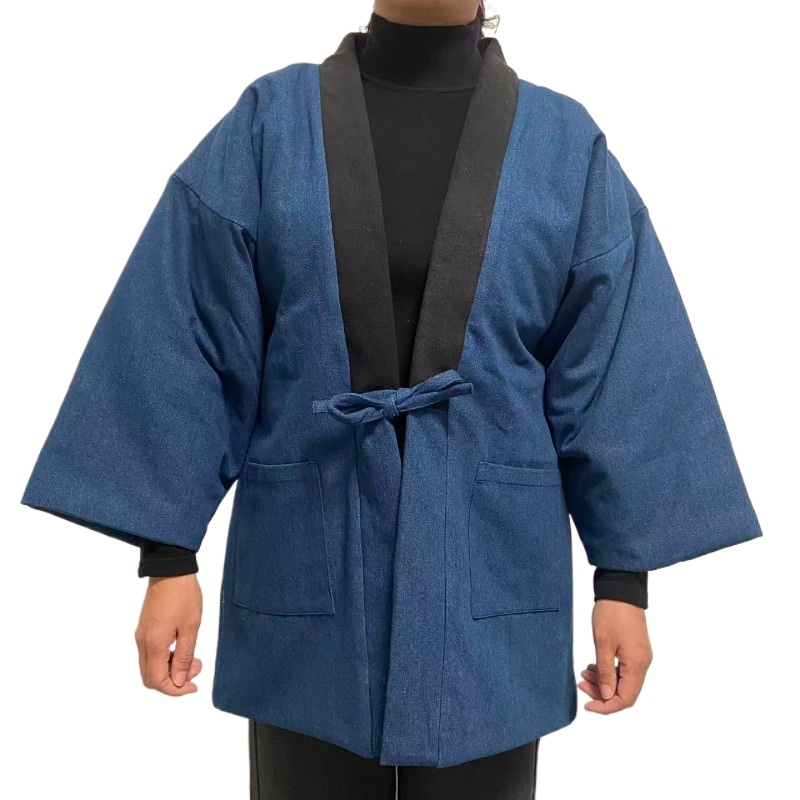 Traditional Winter Japanese Clothing - Chaqueta vaquera Hanten para hombre y