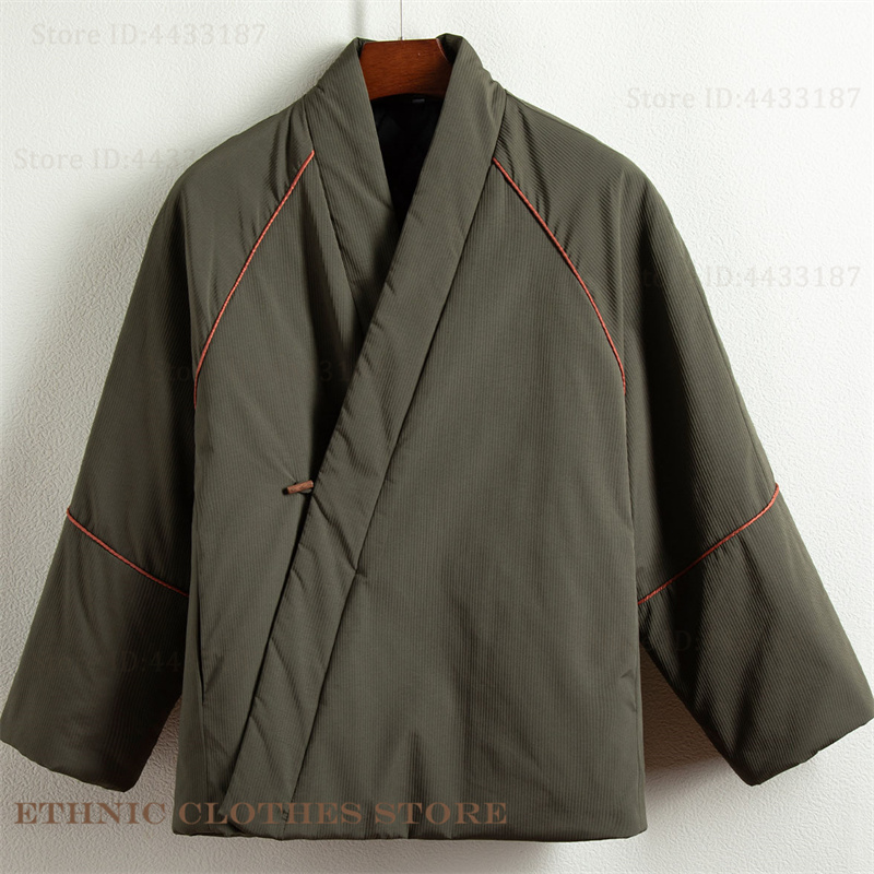 Traditional Winter Japanese Clothing - Chaqueta acolchada de algodón para hombre,