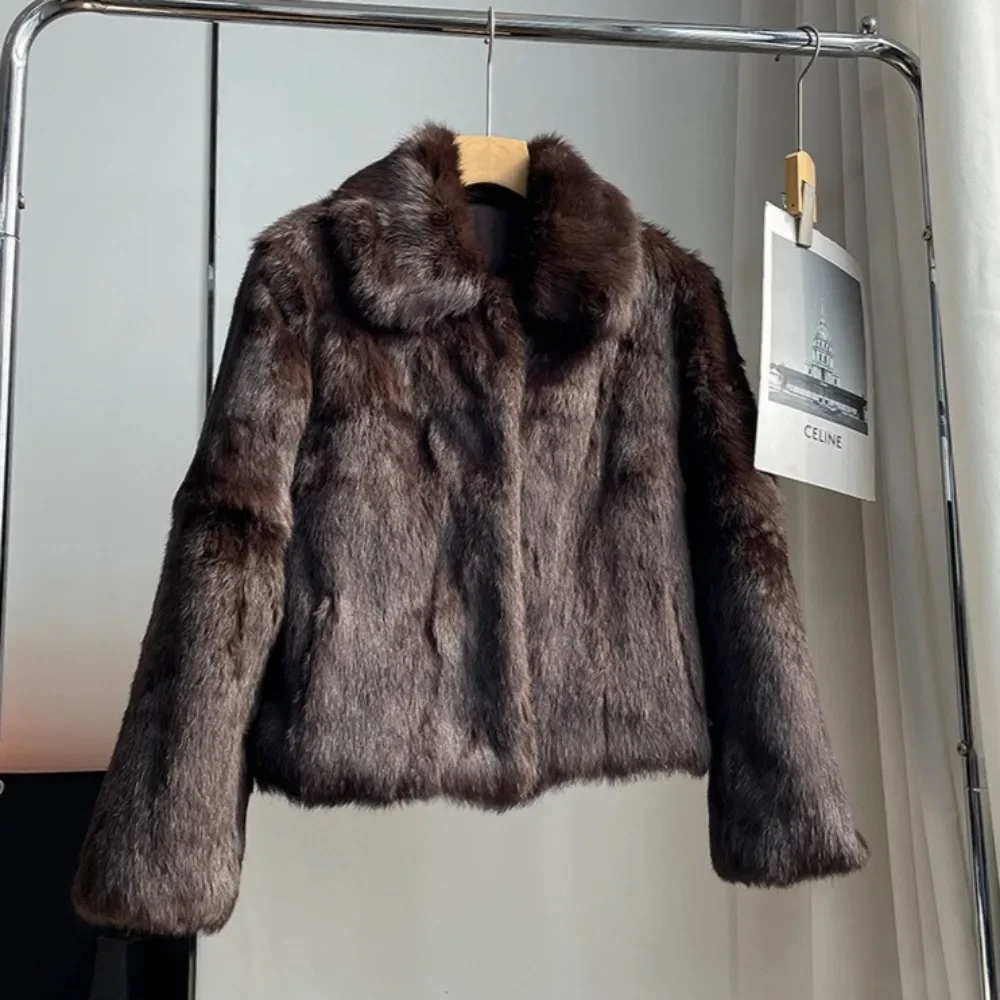 Abrigo de piel de conejo Natur - Winter Clothing Store reseña y precio