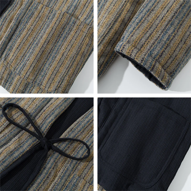 Chaqueta tipo kimono a rayas d - Traditional Winter Japanese Clothing reseña y precio