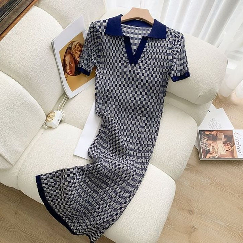 Vestido de punto de manga cort - Winter Clothing H&M reseña y precio