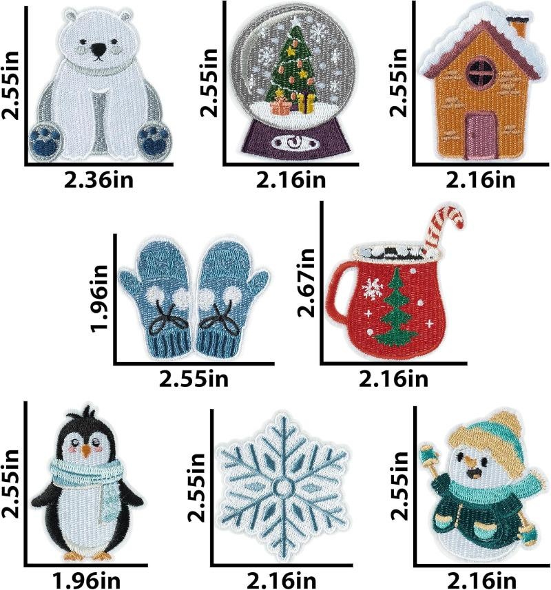 8 Uds. Parches para planchar c - Winter Clothing Pictures reseña y precio