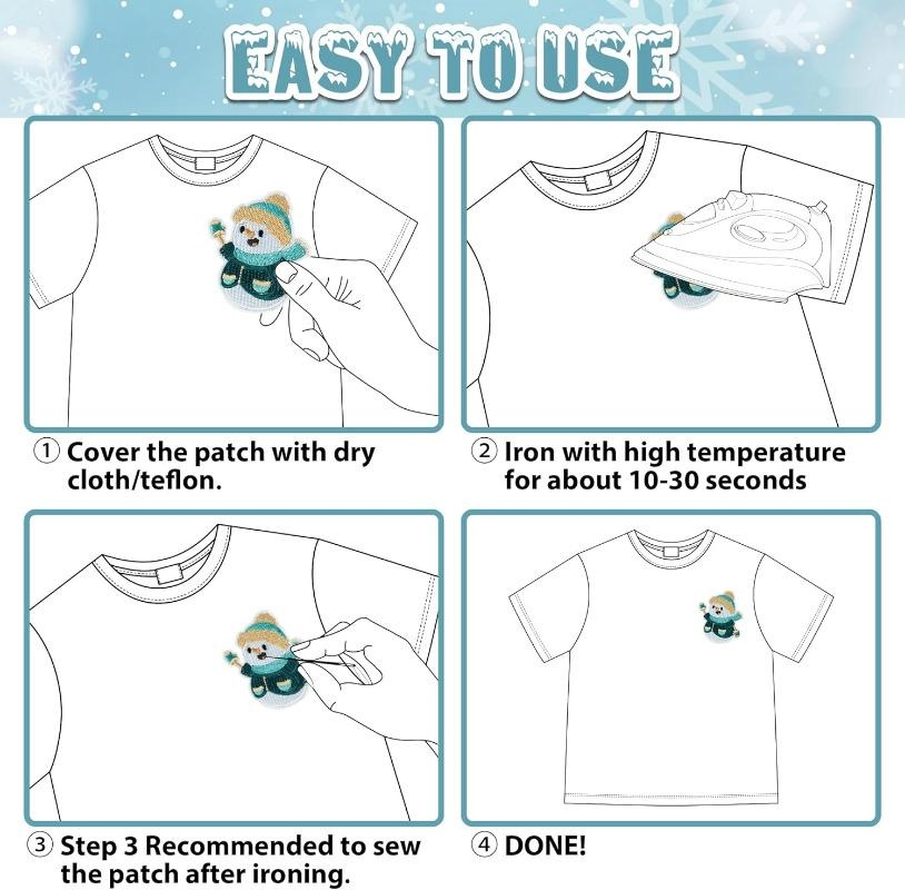 8 Uds. Parches para planchar c - Winter Clothing Pictures reseña y precio