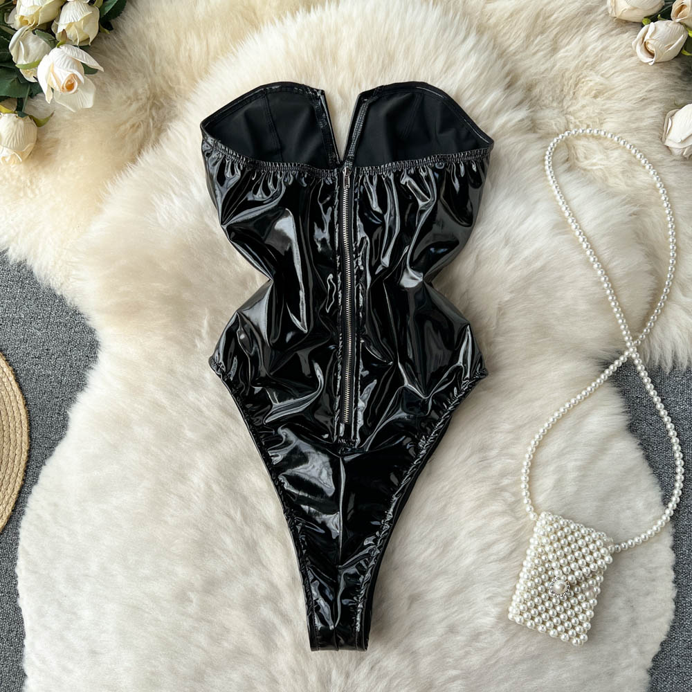 Body Sexy de cuero PU para muj - Y2K Winter Clothing reseña y precio