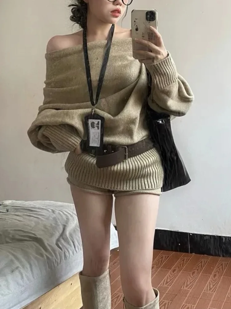 Autumn Winter Korean Knit Outf - Y2K Winter Clothing reseña y precio